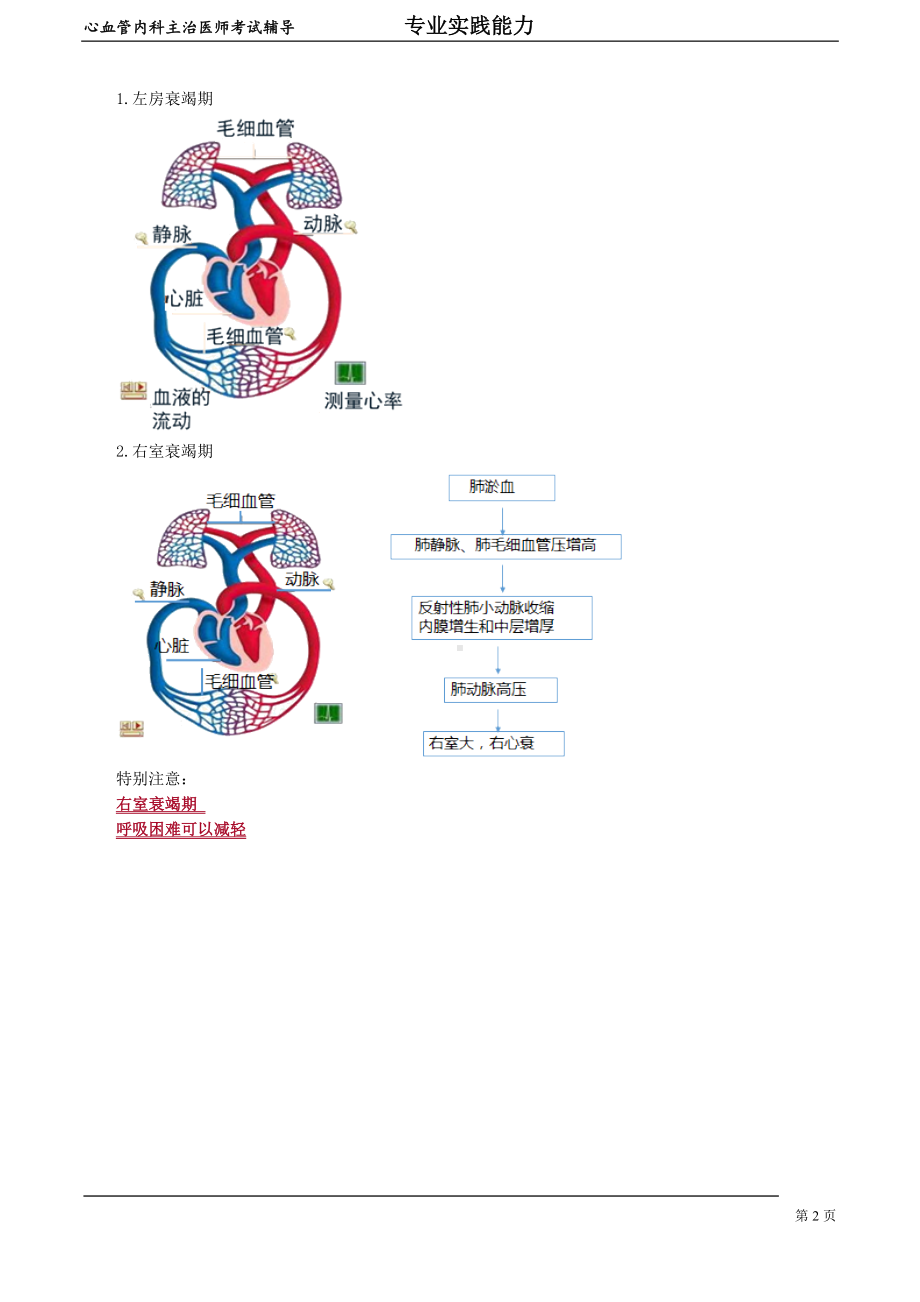 心血管内科主治医师资格笔试专业实践能力考点解析 (8)：心脏瓣膜病.doc_第2页