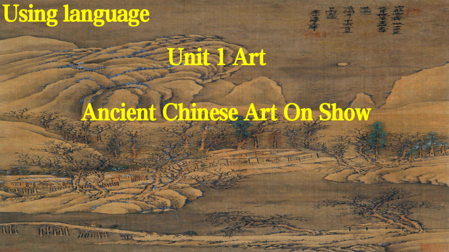 Unit 1 Art Using language（ppt课件） -2024新人教版（2019）《高中英语》选择性必修第三册.pptx_第1页