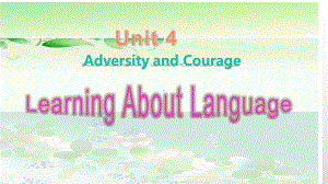 Unit 4 Adversity and Courage Learning about language词汇（ppt课件） -2024新人教版（2019）《高中英语》选择性必修第三册.pptx