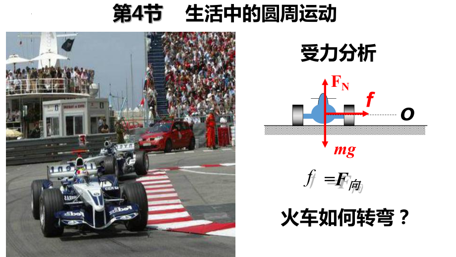 物理人教版高中必修二（2019年新编）6-4 生活中的圆周运动（课件）.pptx_第1页