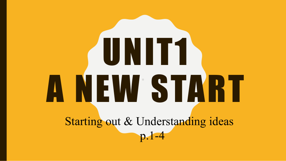 Unit 1 A New Start Starting out & Understanding ideas （ppt课件）-2024新外研版（2019）《高中英语》必修第一册.pptx_第1页