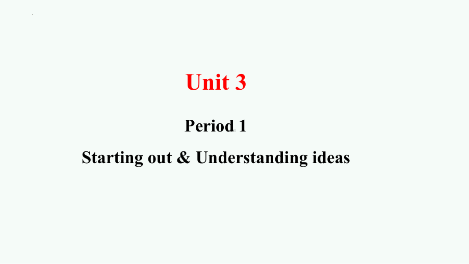 Unit 3 Family matters Starting out & Understanding ideas （ppt课件）-2024新外研版（2019）《高中英语》必修第一册.pptx_第1页