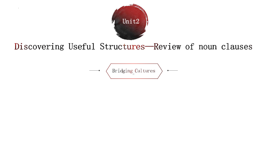 Unit 2 Bridging Culture Discovering Useful Structures（ppt课件）-2024新人教版（2019）《高中英语》选择性必修第二册.pptx_第1页