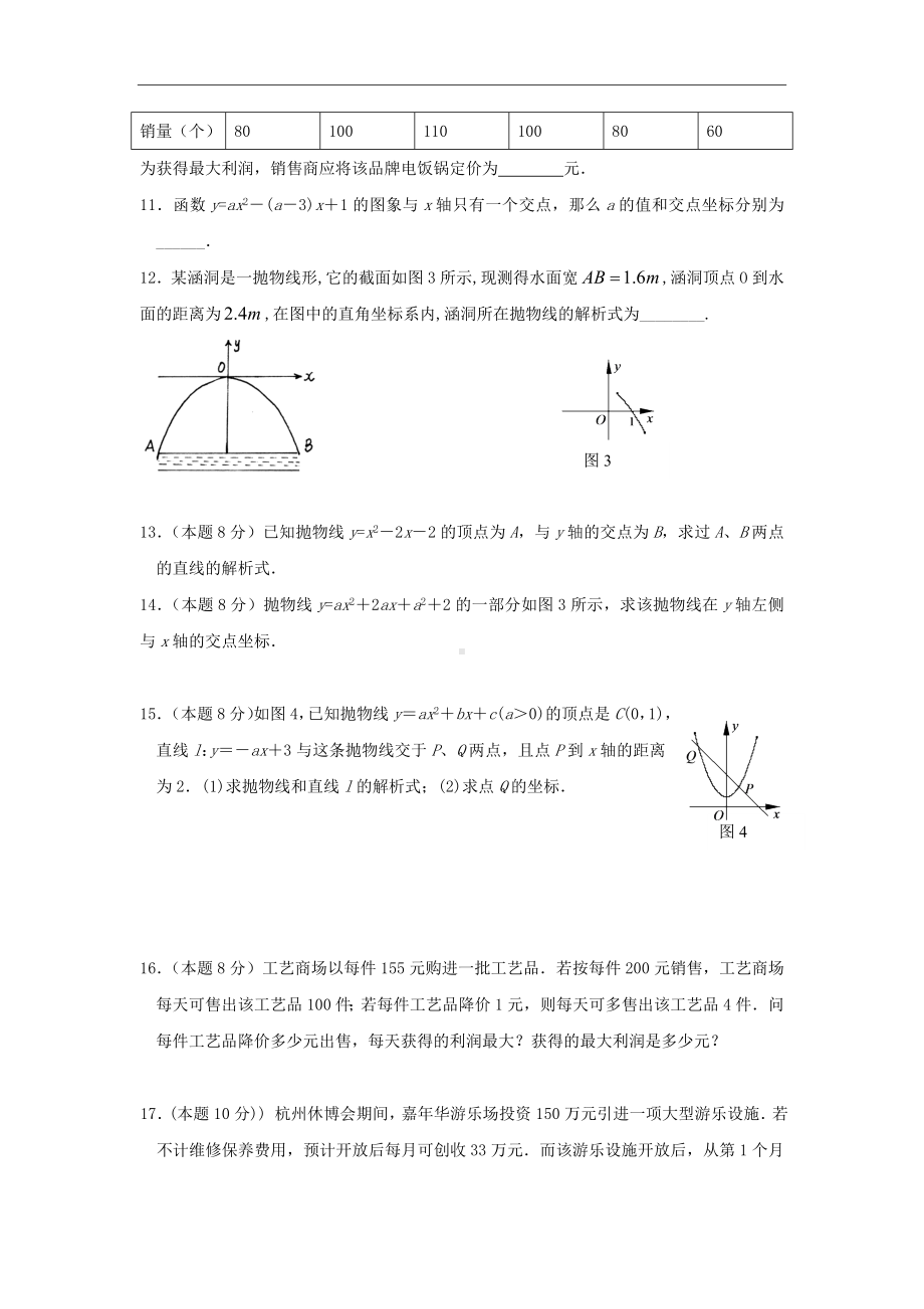 初中数学二次函数专题经典练习题(附答案) (1).doc_第2页