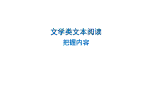 文学类文本阅读（把握内容）ppt课件（共41张ppt）2023年中考语文二轮专题-2024年中考语文复习.pptx