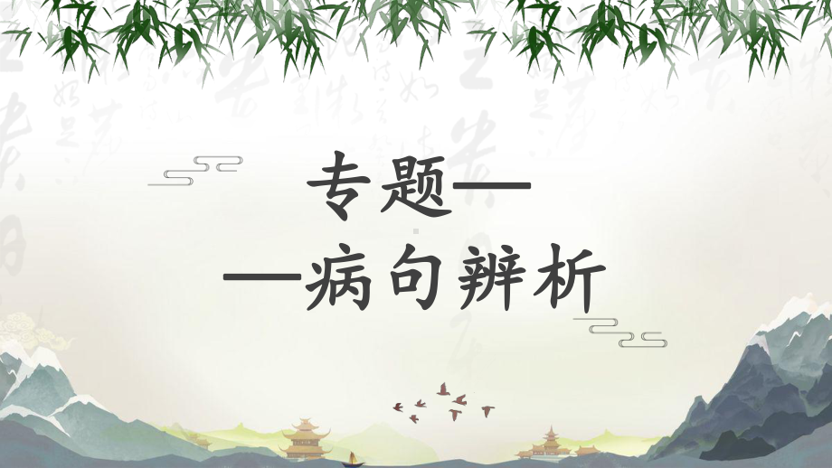 病句专题 ppt课件（共32张ppt）2023年中考语文二轮专题-2024年中考语文复习.pptx_第1页