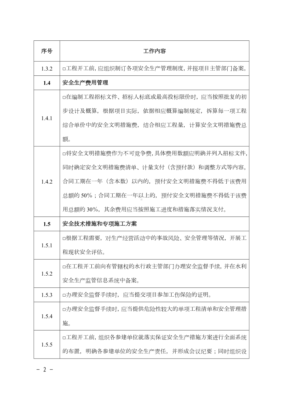 水利重点工程安全生产项目法人工作清单.docx_第2页