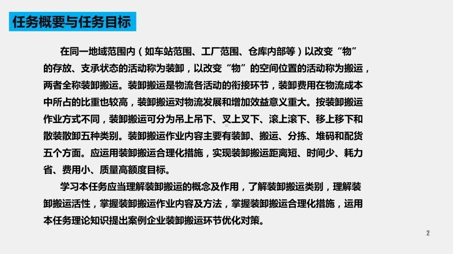 《现代物流管理》课件任务四 装卸搬运管理.pptx_第2页