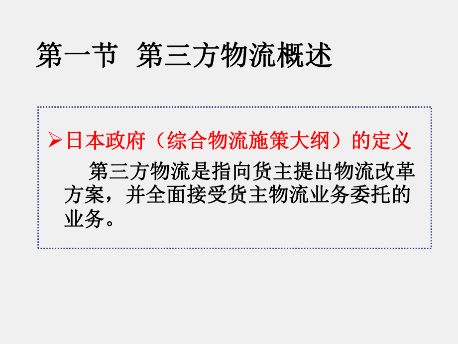 《物流管理概论》课件项目十 第三方物流.ppt_第1页