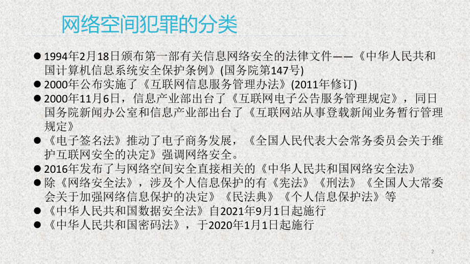 《网络空间安全概论》课件10网络空间安全法律法规与网络伦理.pptx_第2页