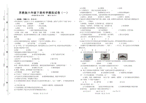 苏教版六年级下册科学模拟试卷（一）.doc