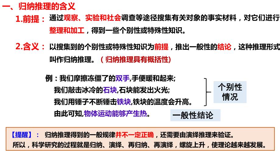 2024年高考政治复习 第七课 学会归纳与类比推理 ppt课件-2024届高考政治一轮复习统编版选择性必修三逻辑与思维.pptx_第2页