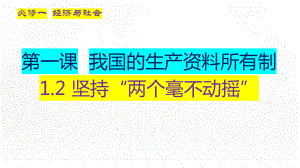 2024年高考政治复习 1.2 坚持“两个毫不动摇” ppt课件-2024届高考政治一轮复习统编版必修二经济与社会.pptx