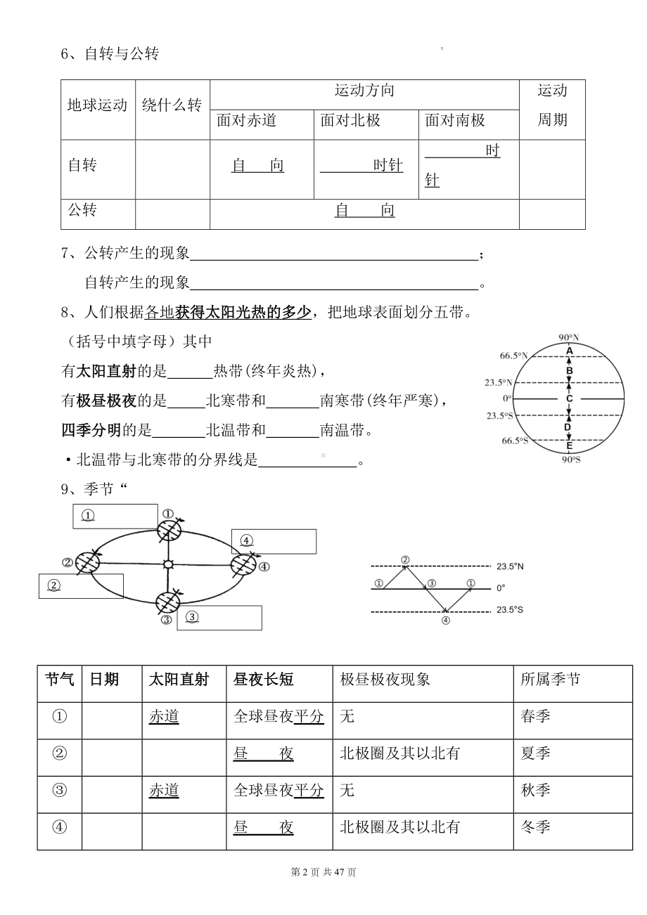 人教版地理中考复习知识点考点提纲默写填空练习版.docx_第2页