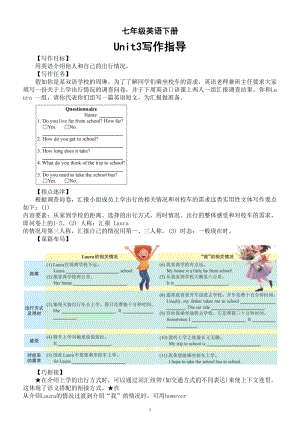 初中英语人教新目标七年级下册Unit 3写作指导.doc