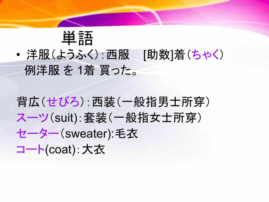 第十七课 わたしは 新しい 洋服が 欲しいです（ppt课件）-2024新新版标准日本语版《高中日语》初级上册.pptx_第2页