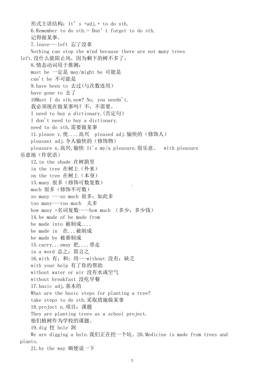 初中英语冀教版八年级下册 Unit 1 —Unit 6语法知识点总结.doc_第3页