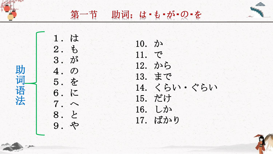 第21节助词：は・も・が・の・を ppt课件-2024届高考日语一轮复习-2024年高考日语复习.pptx_第3页