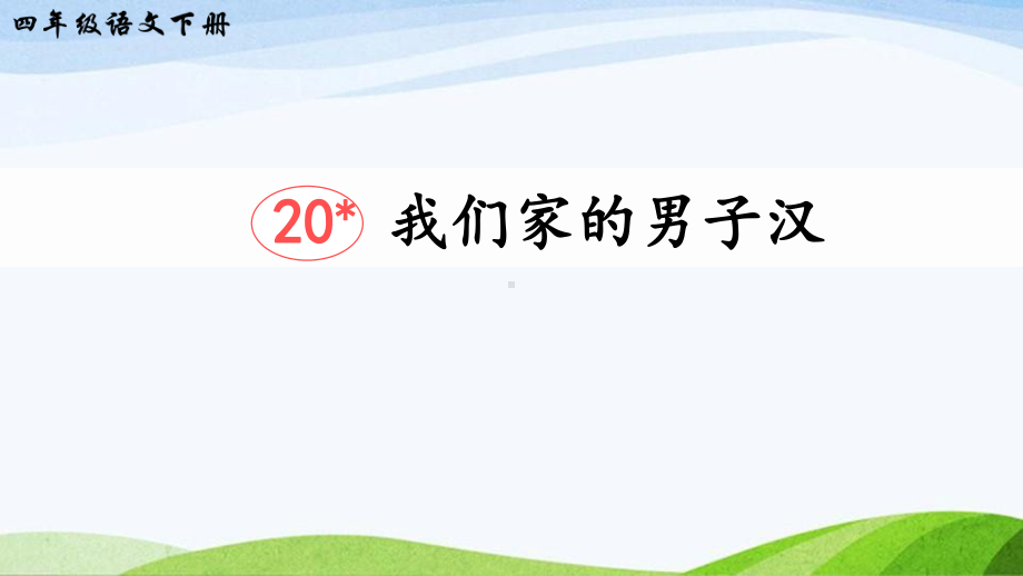 2023-2024部编版语文四年级下册20我们家的男子汉（课件）.ppt_第2页