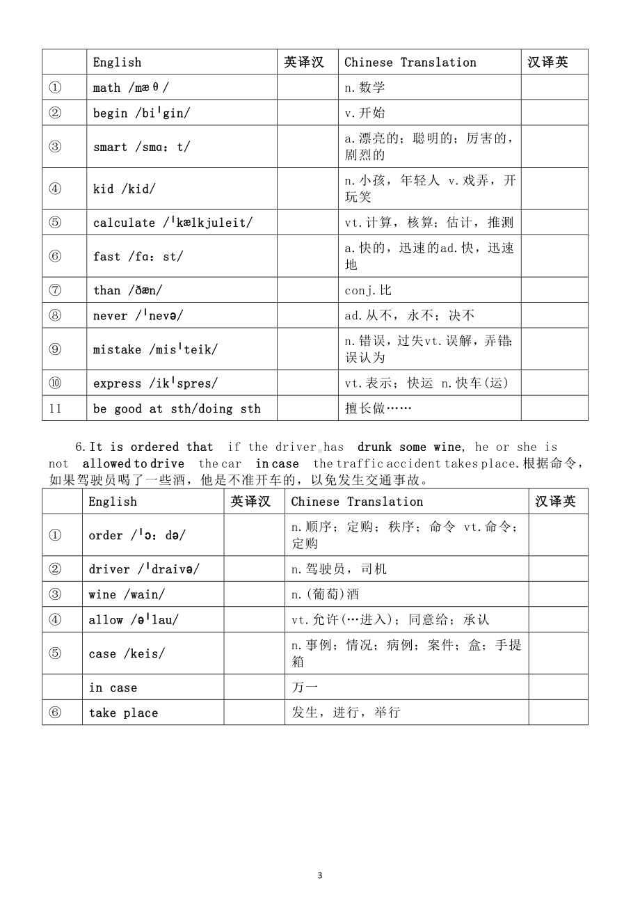 高中英语2024届高考复习背好句练词汇系列0519（共6句）.doc_第3页