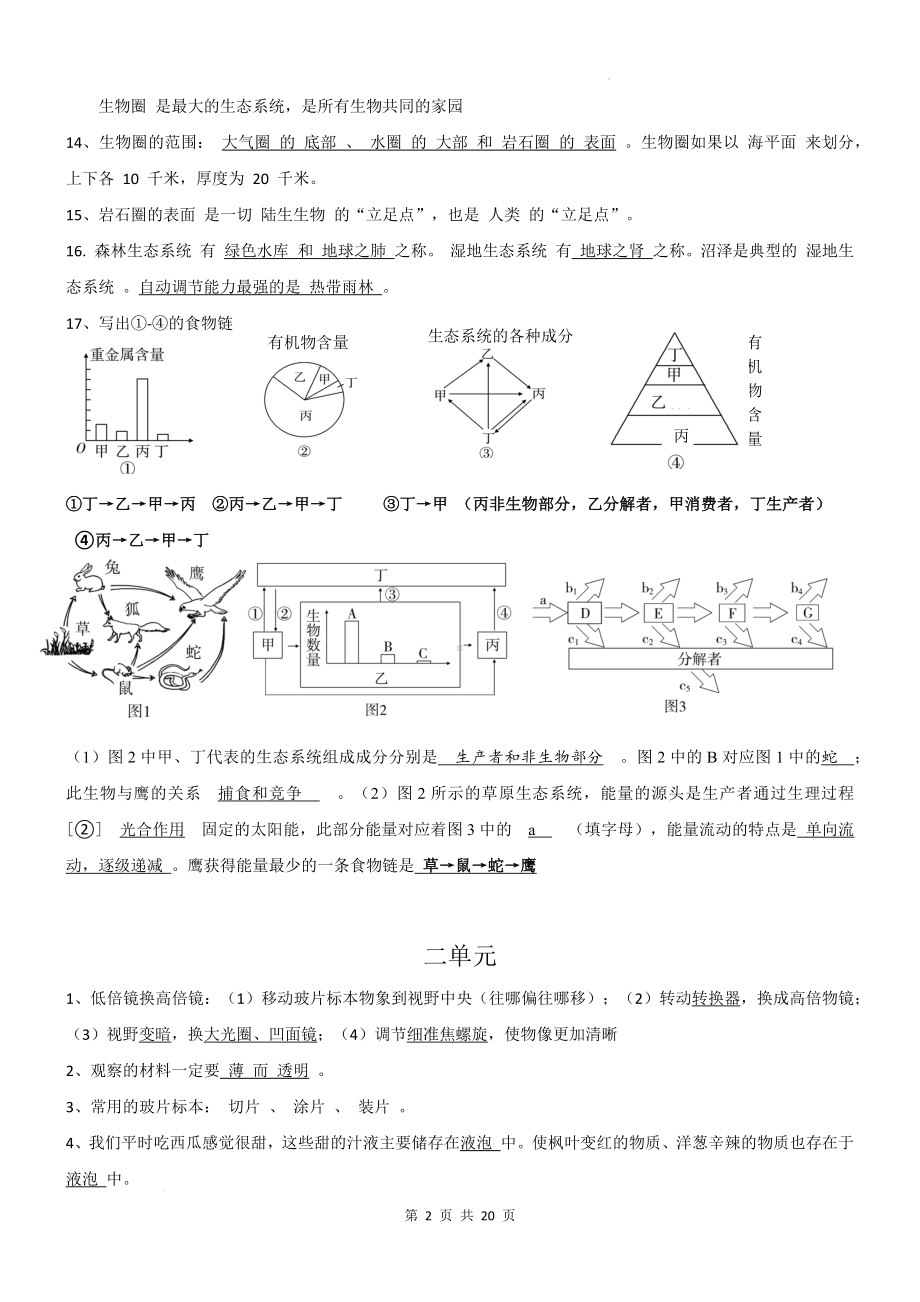 鲁科版（五四学制）中考生物知识点背诵提纲（实用必备！）.docx_第2页