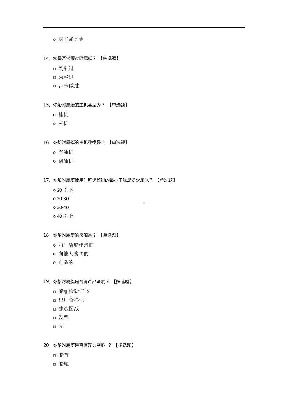 2018年船舶附属艇安全管理调查问卷.docx_第3页