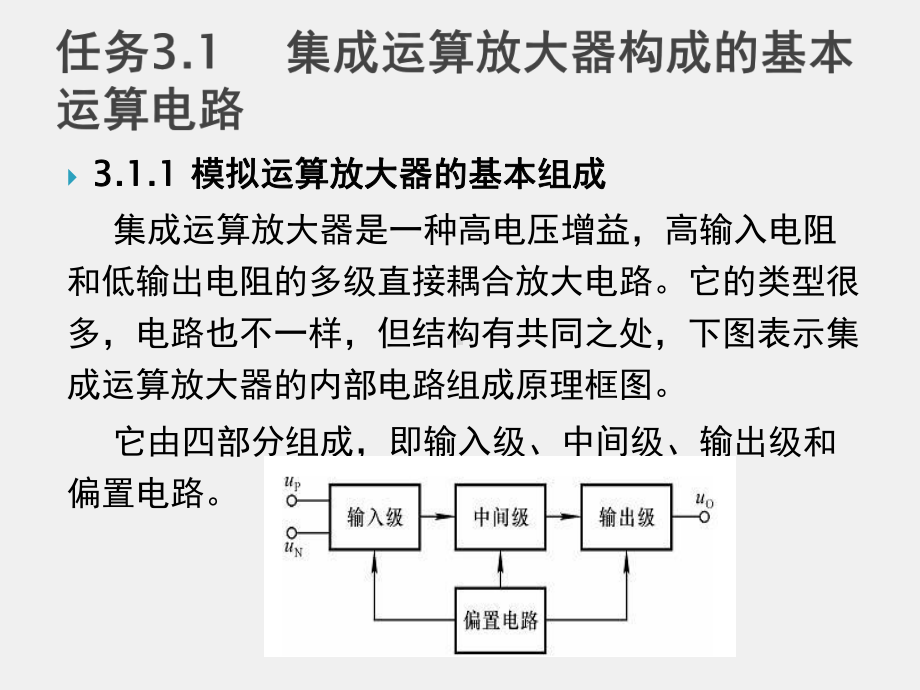 《电工电子》课件项目三 集成运算放大器构成的运算电路的设计.pptx_第3页