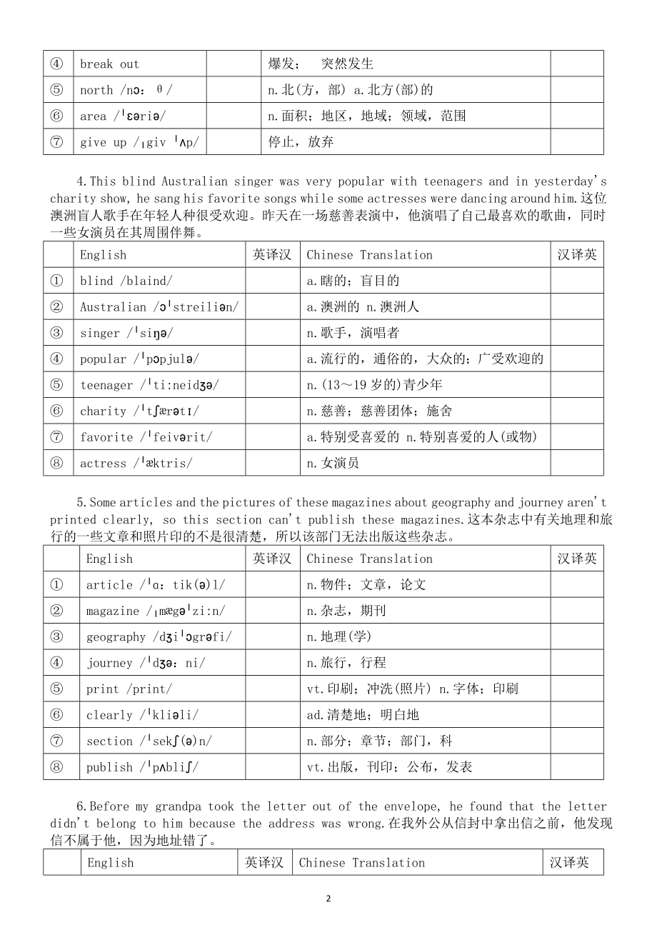 高中英语2024届高考复习背好句练词汇系列0523（共10句）.doc_第2页