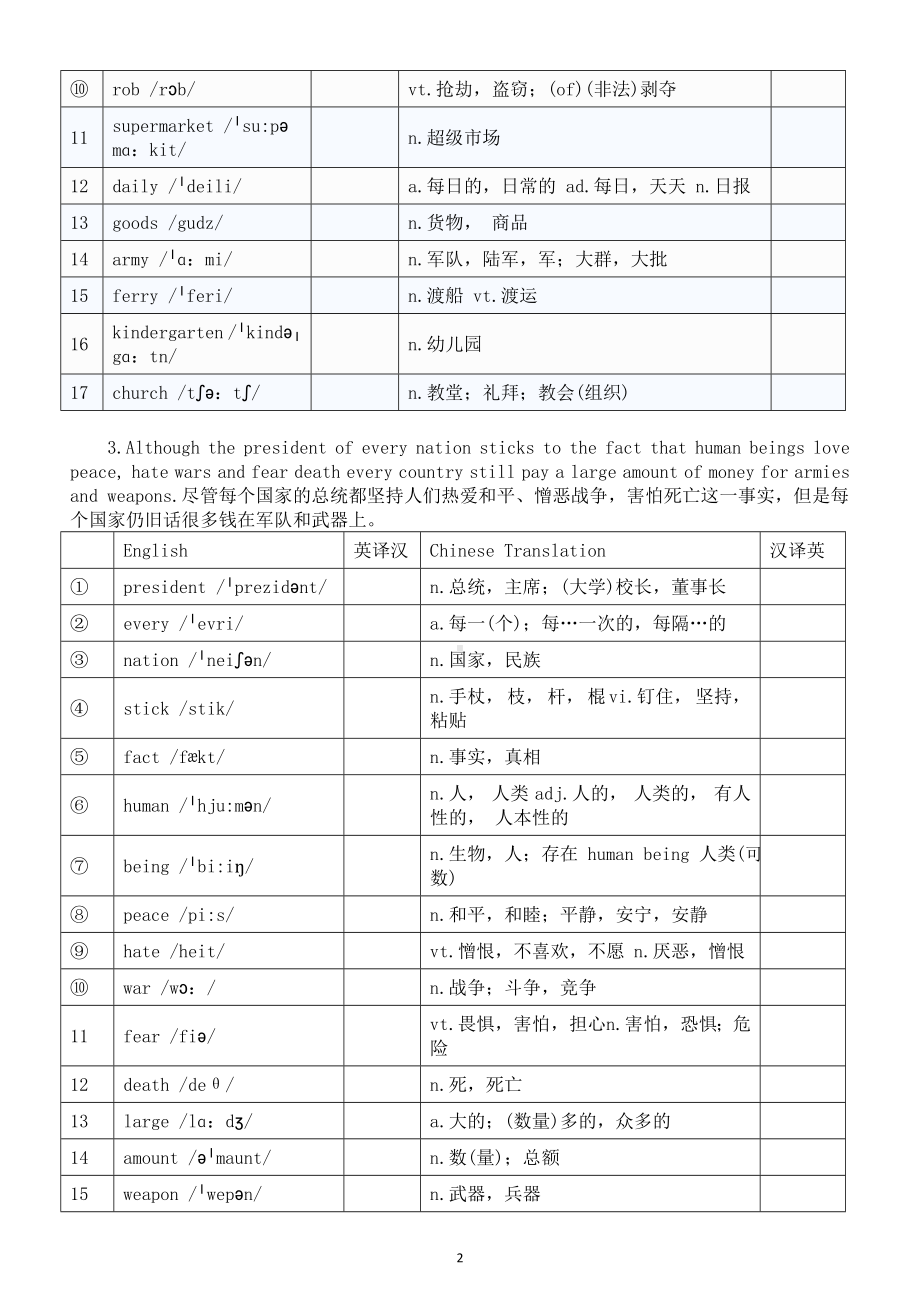 高中英语2024届高考复习背好句练词汇系列0521（共10句）.doc_第2页