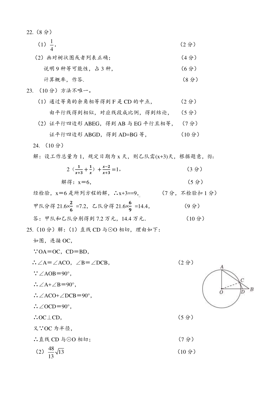 扬州市梅岭中学教育集团2023-2024学年第二学期二模试卷数学试卷参考答案.pdf_第2页