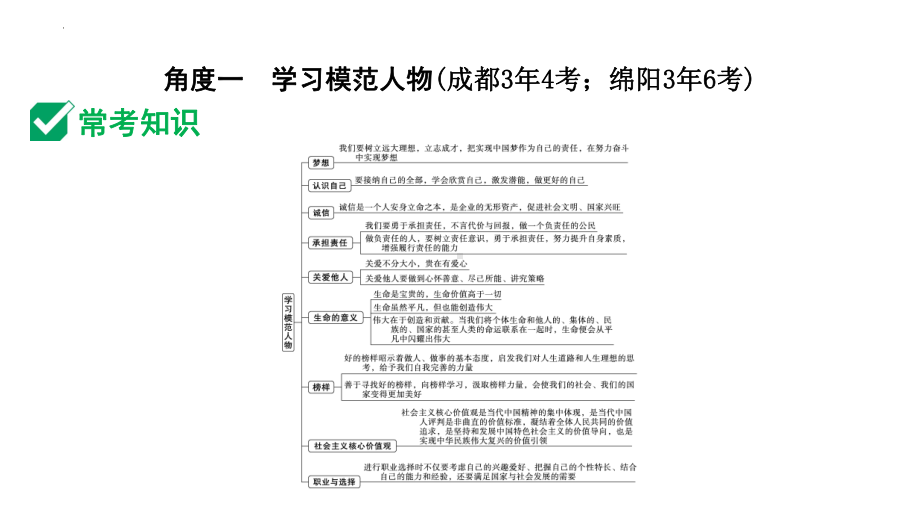 2024年中考道德与法治三轮冲刺备考专题：感受榜样力量 坚定文化自信 ppt课件-2024年中考道德与法治复习.pptx_第2页