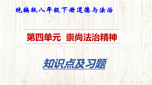 统编版八年级下册道德与法治第四单元 崇尚法治精神 复习课件29张.pptx