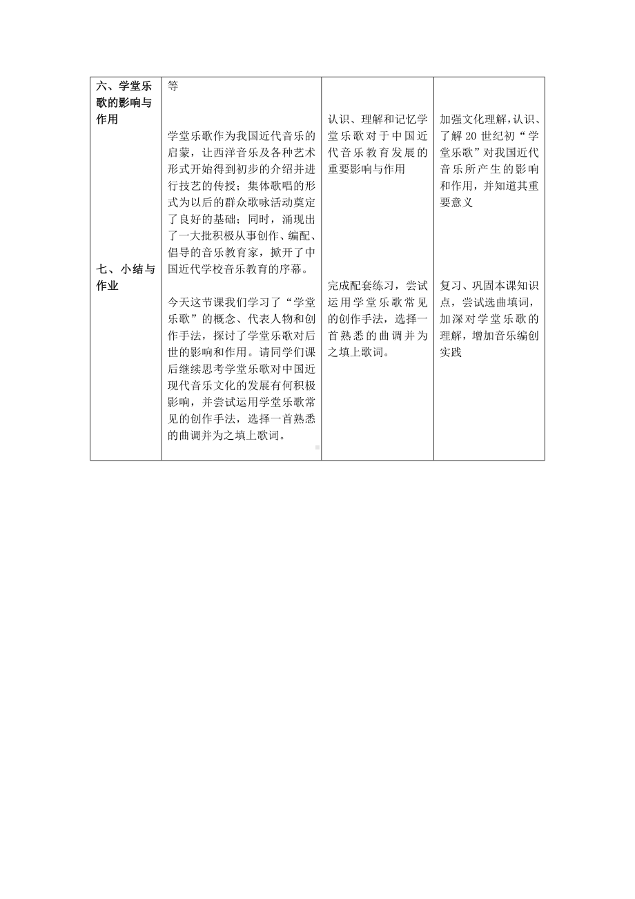 10.19 学堂乐歌 教学设计（表格式）-2024新人音版（2019）《高中音乐》必修音乐鉴赏.docx_第3页