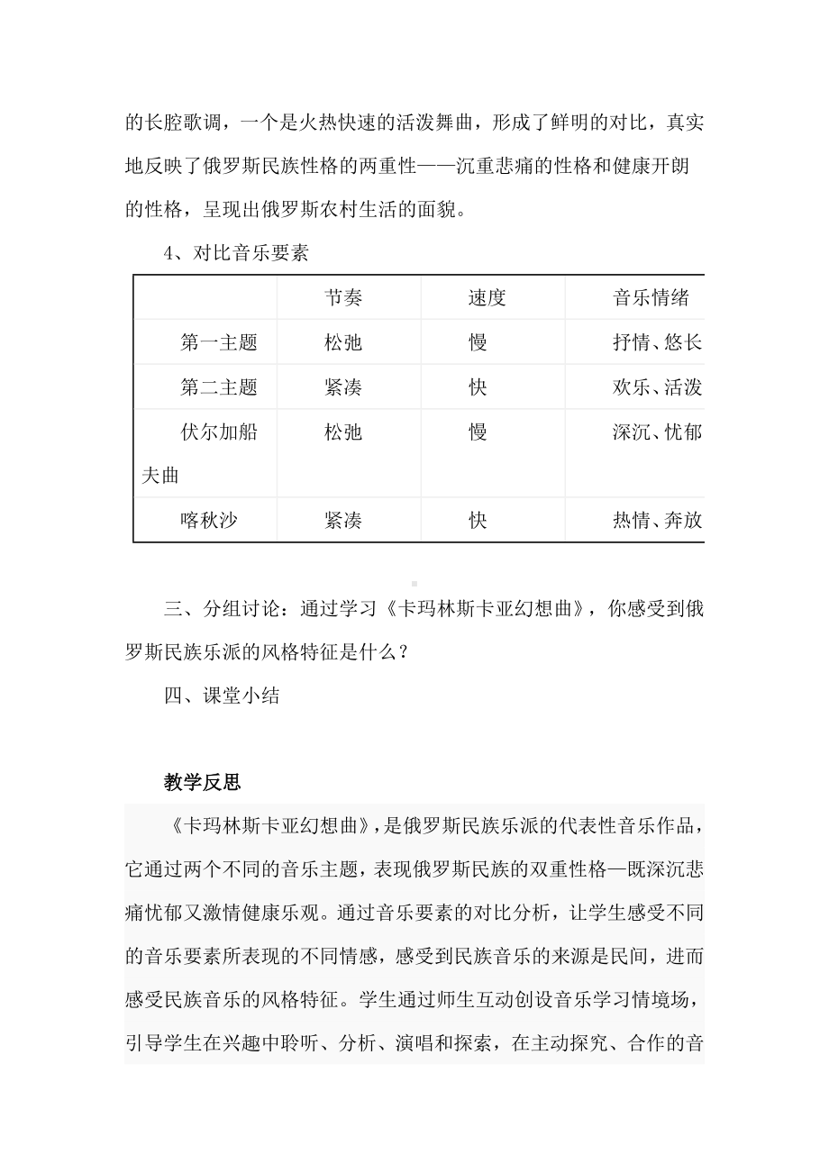 15.31作品鉴赏卡玛林斯卡亚幻想曲教学设计 -2024新人音版（2019）《高中音乐》必修音乐鉴赏.docx_第3页