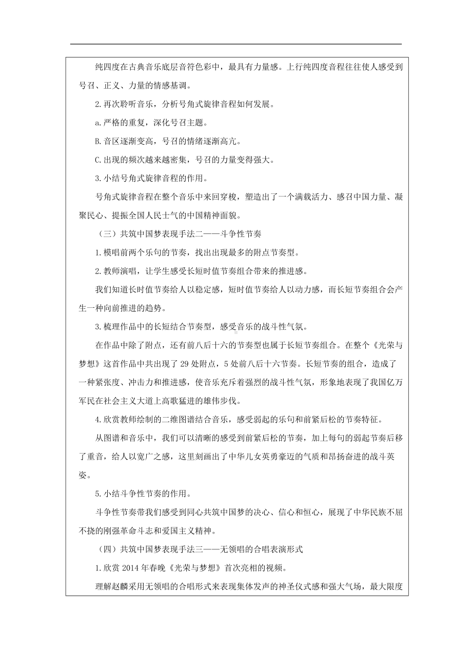 第二十二 共筑中国梦 教学设计（表格式）-2024新人音版（2019）《高中音乐》必修音乐鉴赏.docx_第2页