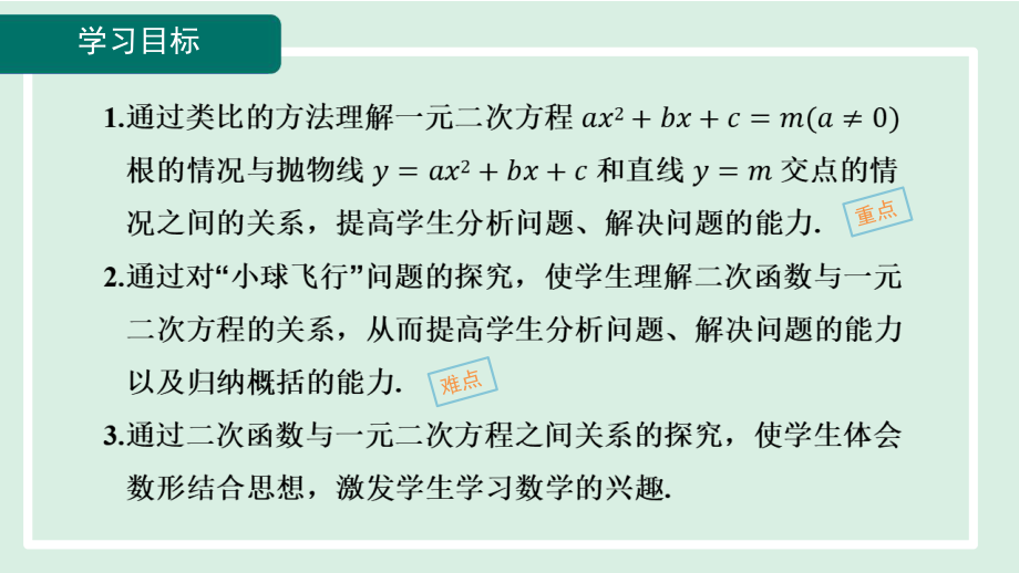 22.2 二次函数与一元二次方程 课件 人教版数学九年级上册.pptx_第2页