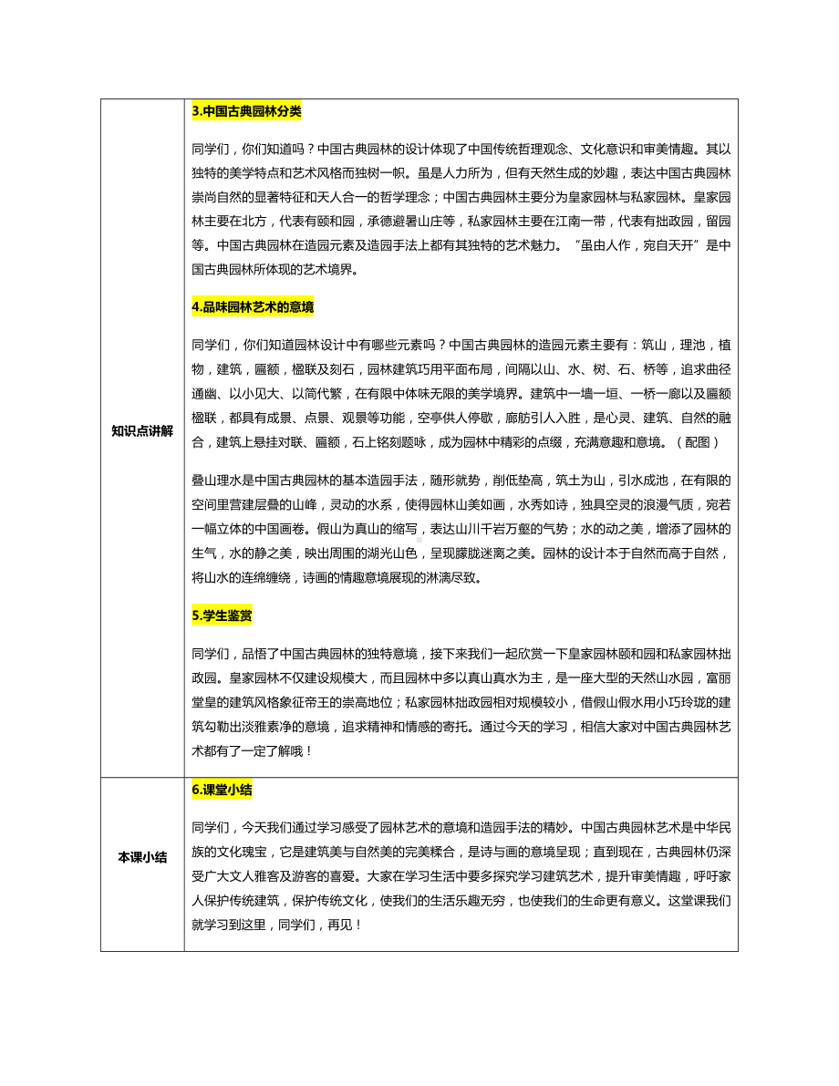 4.2 人作与天开-中国古典园林艺术 教学设计 （表格式）-2024新人美版（2019）《高中美术》必修美术鉴赏.docx_第2页