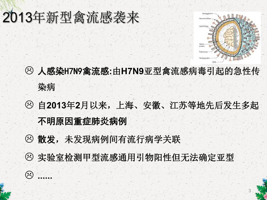 人感染H7N9禽流感疫情形势与防控措施要点.ppt_第3页