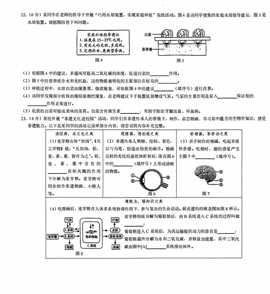 [真题]2024年江西省中考生物试题（PDF版无答案）.pdf-免费_第3页