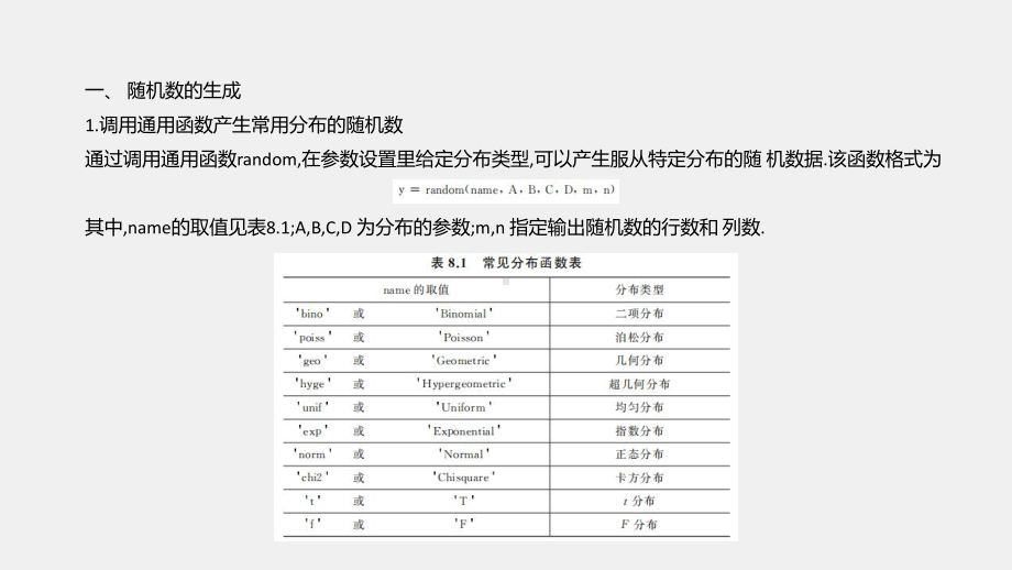 《概率统计及其应用》课件第八章 概率统计与数学软件.pptx_第3页