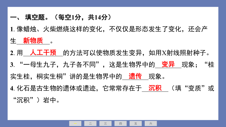 期末素养测评卷（一） 课件 苏教版科学六年级上册.pptx_第2页