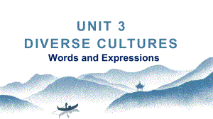 Unit 3 Diverse Cultures Word and expressions （ppt课件）-2024新人教版（2019）《高中英语》必修第三册.pptx