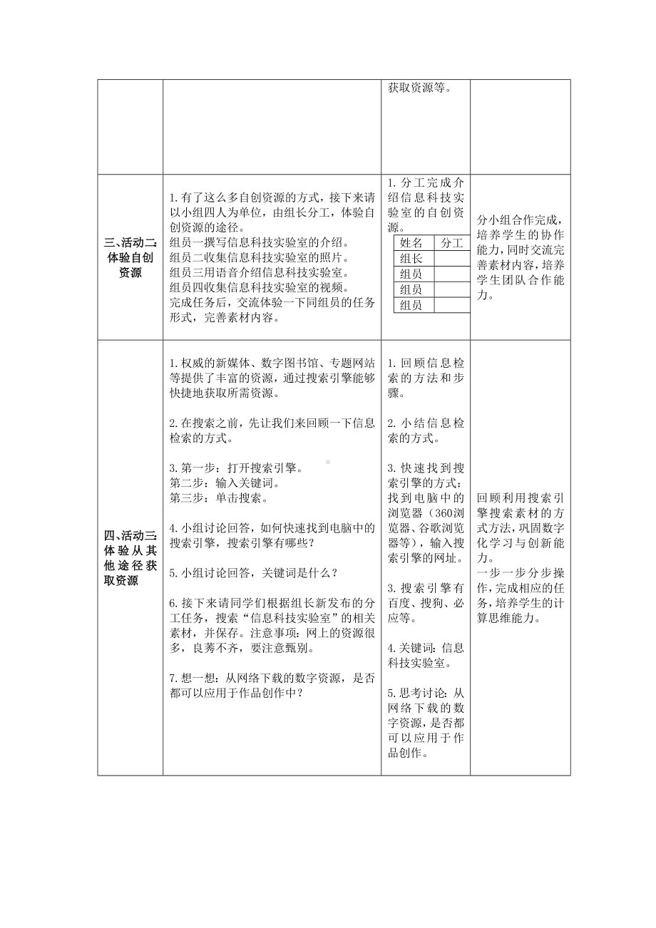 第13课 《资源收集途径》教案（表格式）-2024新浙教版三年级下册《信息科技》.doc_第2页