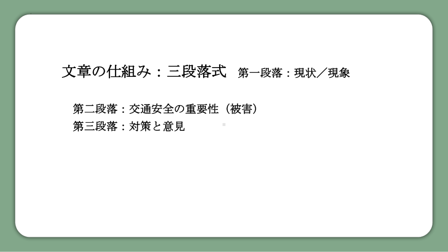 第11課 交通安全 写作（ppt课件）-2024新人教版《高中日语》选择性必修第二册.pptx_第3页