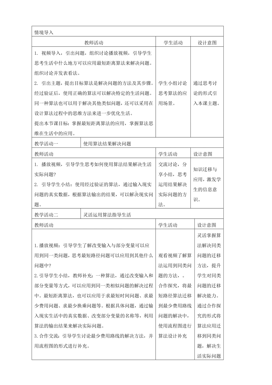 第15课 算法的应用 教学设计（表格式）-2024新浙教版五年级上册《信息科技》.docx_第2页