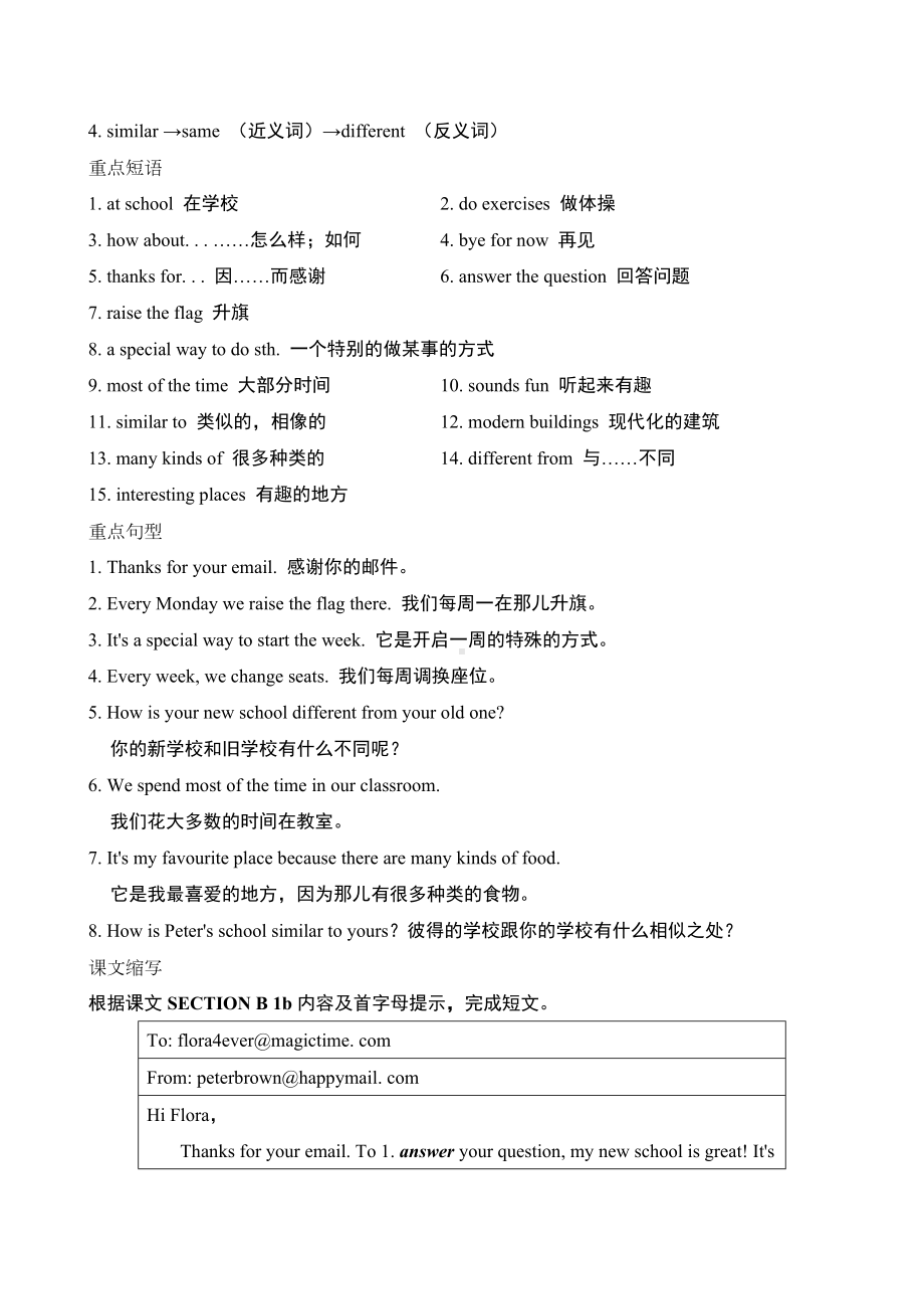 Unit 3 My School重点单词短语句型背诵-2024新人教版七年级上册《英语》.doc_第3页