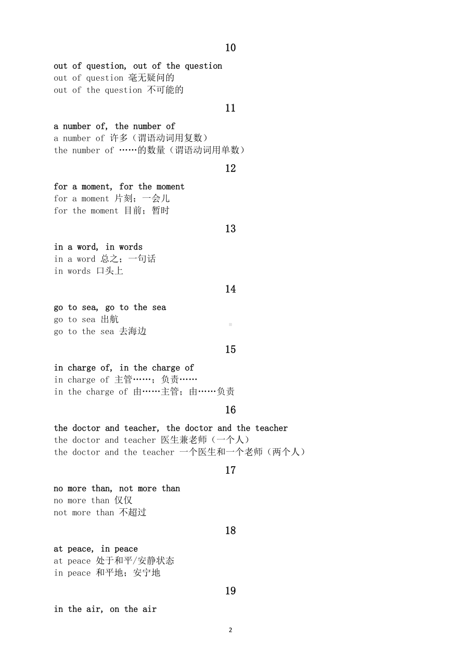 初中英语2024届中考常考易混短语（共24组）.doc_第2页