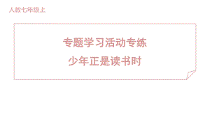 专题学习活动专练 少年正是读书时 训练提升课件 2024-2025-统编版（2024）七年级上册.pptx