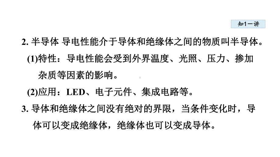 第十一章 简单电路 第六节 不同物质的导电性能第七节 探究-影响导体电阻大小的因素.pptx_第3页