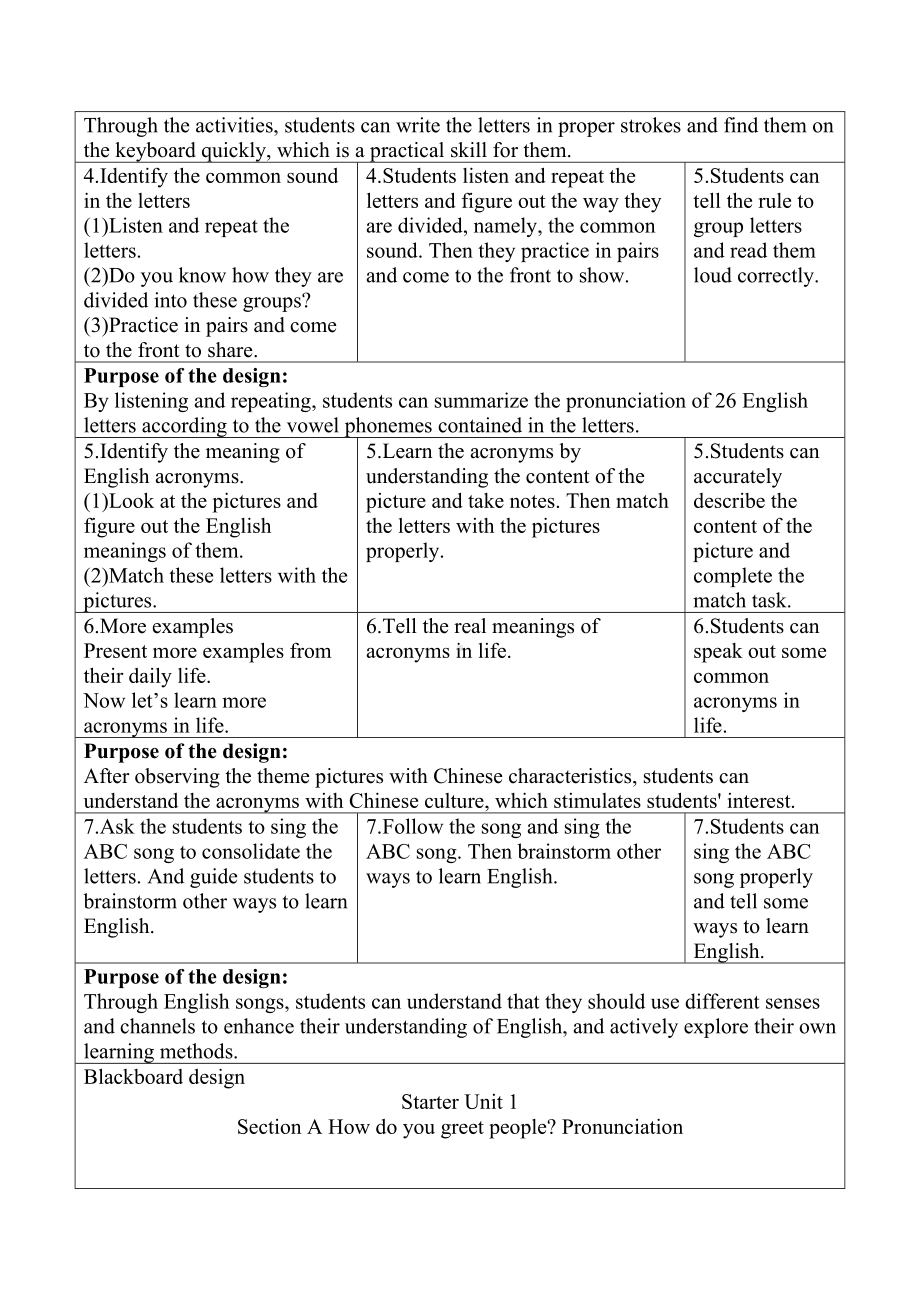 Starter Unit 1 Hello Section A pronunciation 教学设计-2024新人教版七年级上册《英语》.docx_第3页